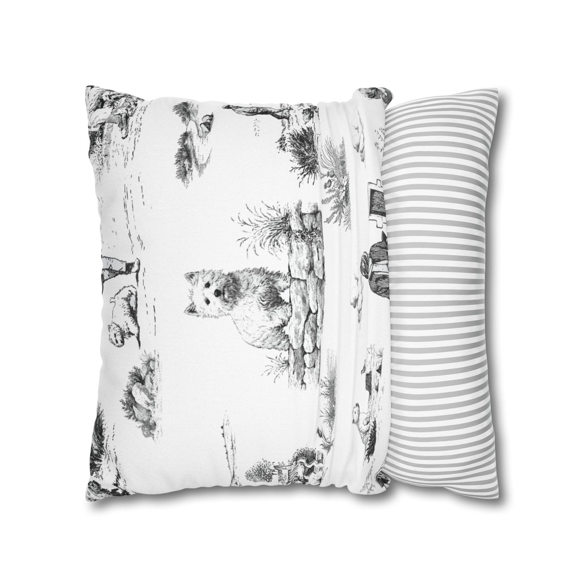 West Highland Terrier Toile (Jumbo) - Square Pillowcase