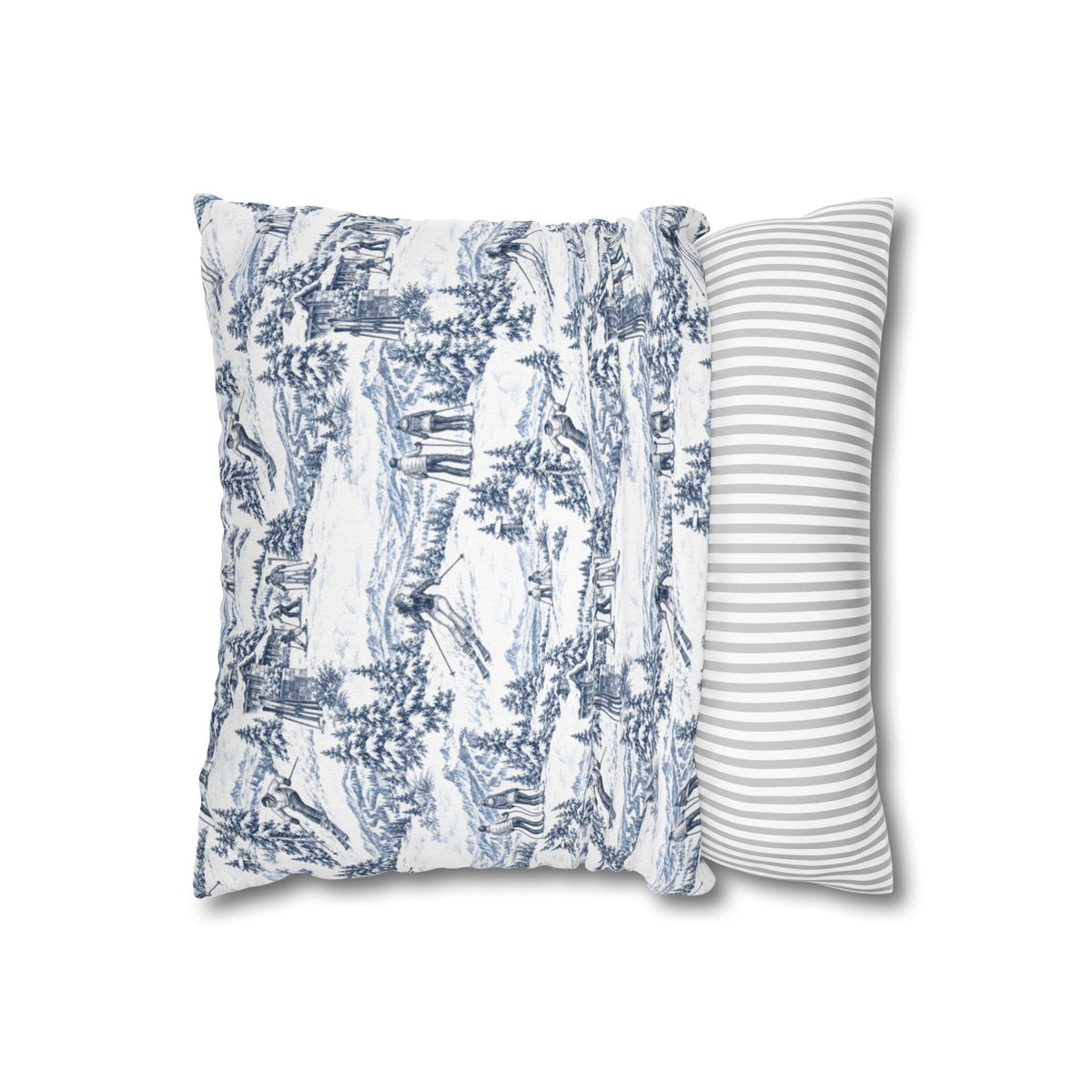 Skiing Toile - Square Pillowcase
