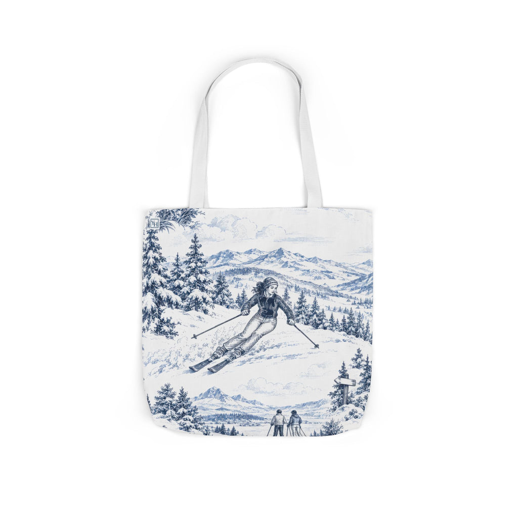 Skiing Toile - Canvas Tote Bag