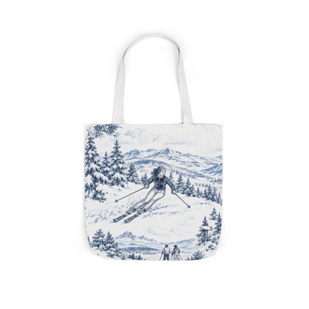 Skiing Toile - Canvas Tote Bag