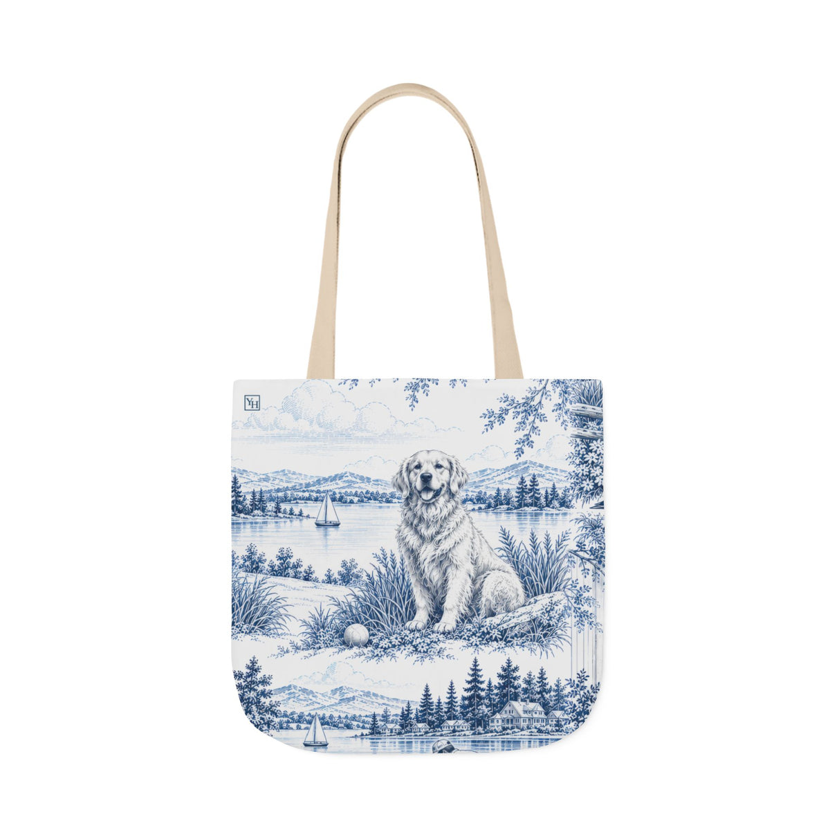 Golden Retriever Toile - Canvas Tote Bag