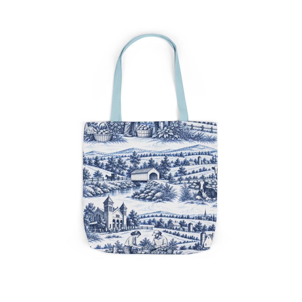 Lancaster, PA Toile - Canvas Tote Bag