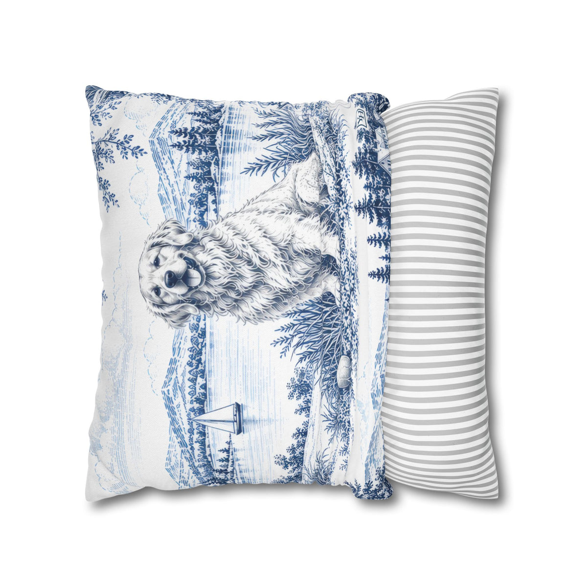 Golden Retriever Toile (Jumbo) - Square Pillowcase