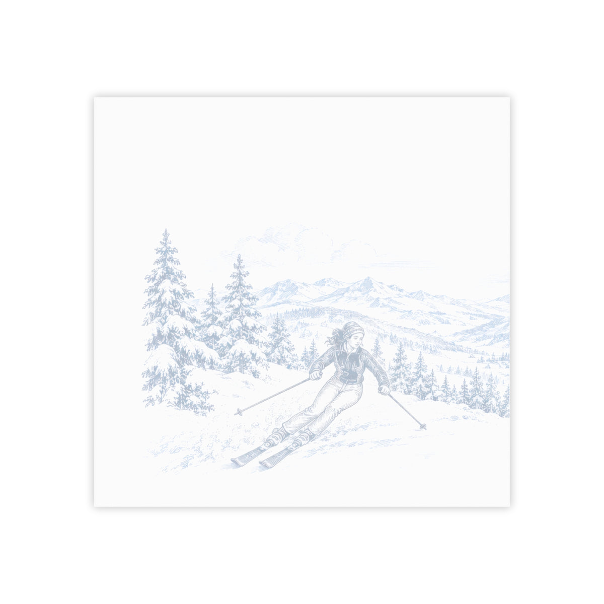 Skiing Toile - Post-it® Note Pad