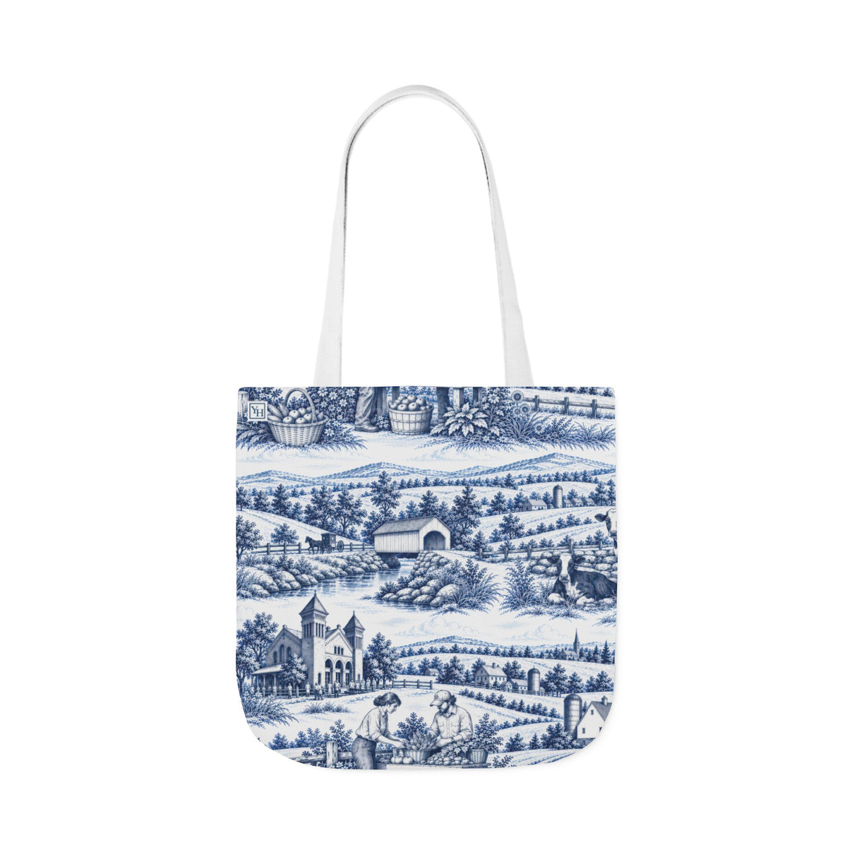 Lancaster, PA Toile - Canvas Tote Bag