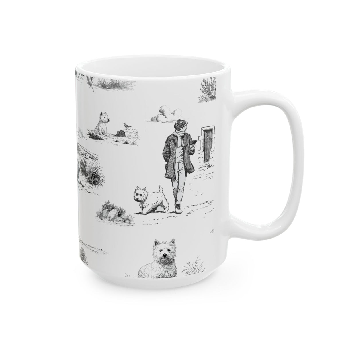 West Highland Terrier Toile - Ceramic Mug