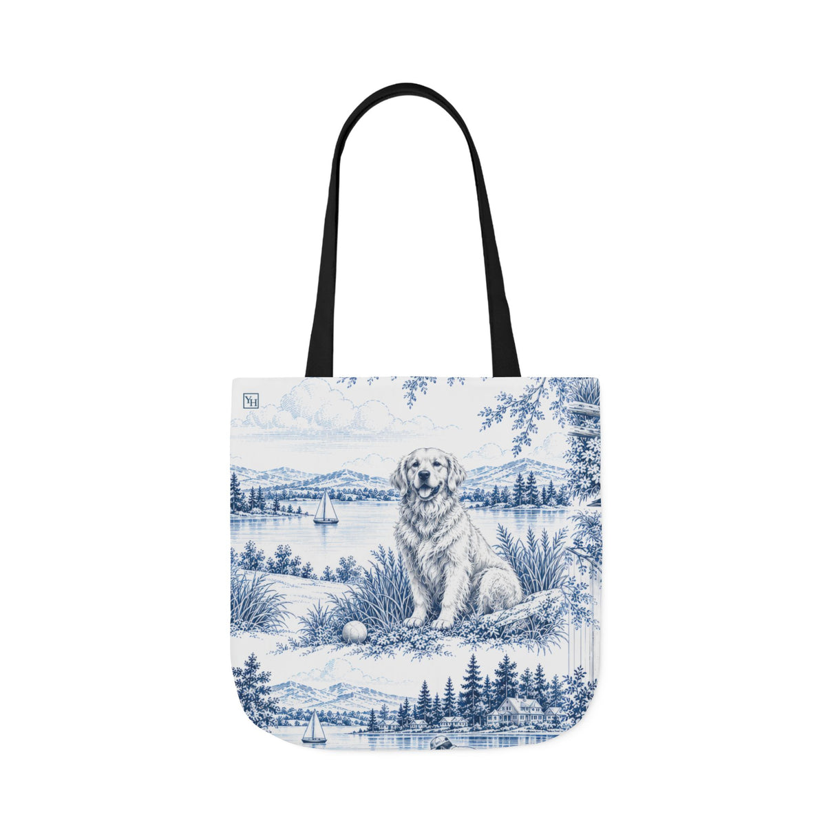 Golden Retriever Toile - Canvas Tote Bag