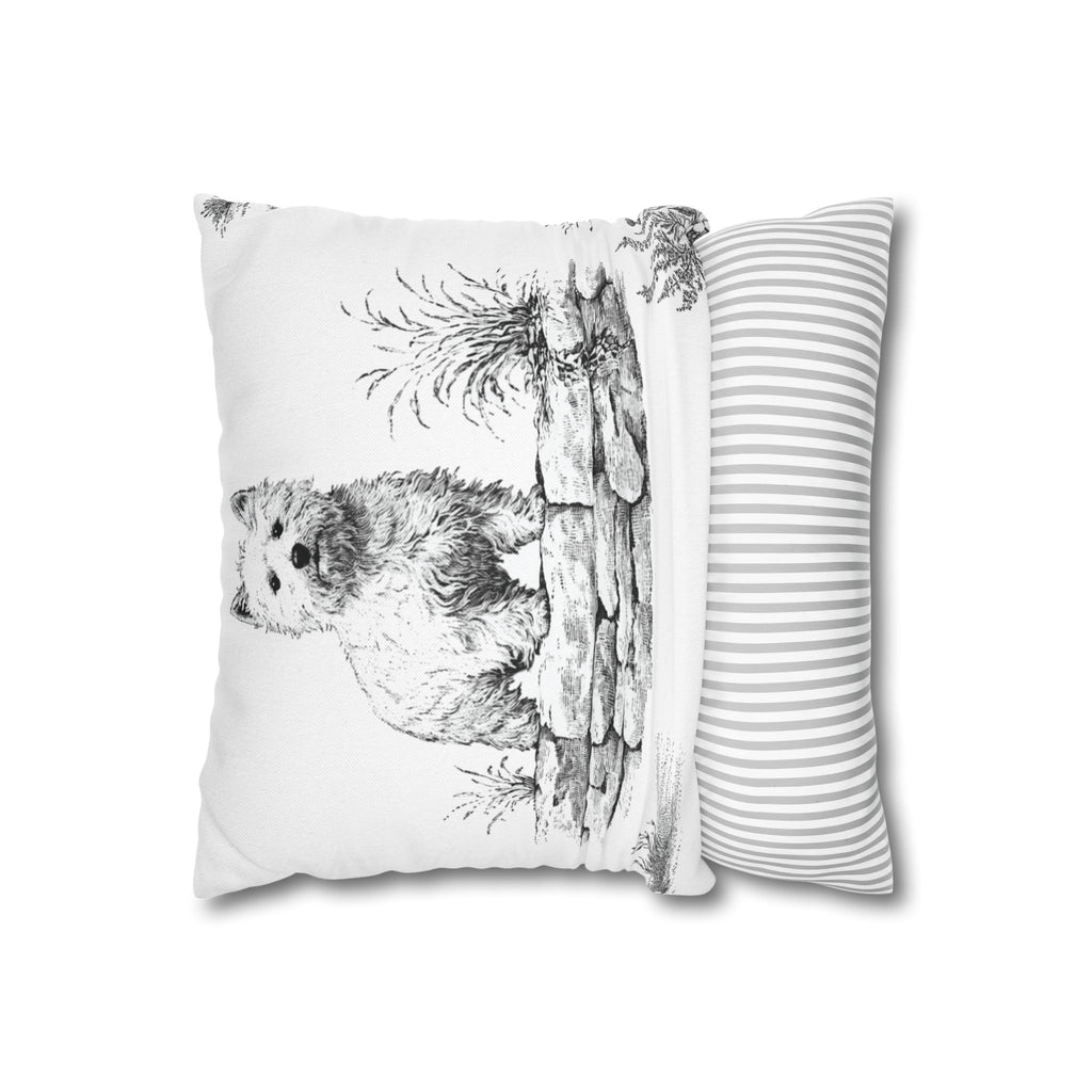 West Highland Terrier Toile (Jumbo) - Square Pillowcase