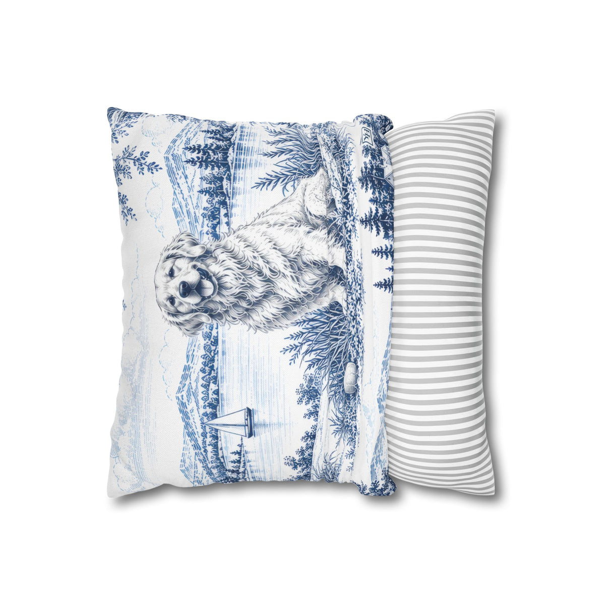 Golden Retriever Toile (Jumbo) - Square Pillowcase