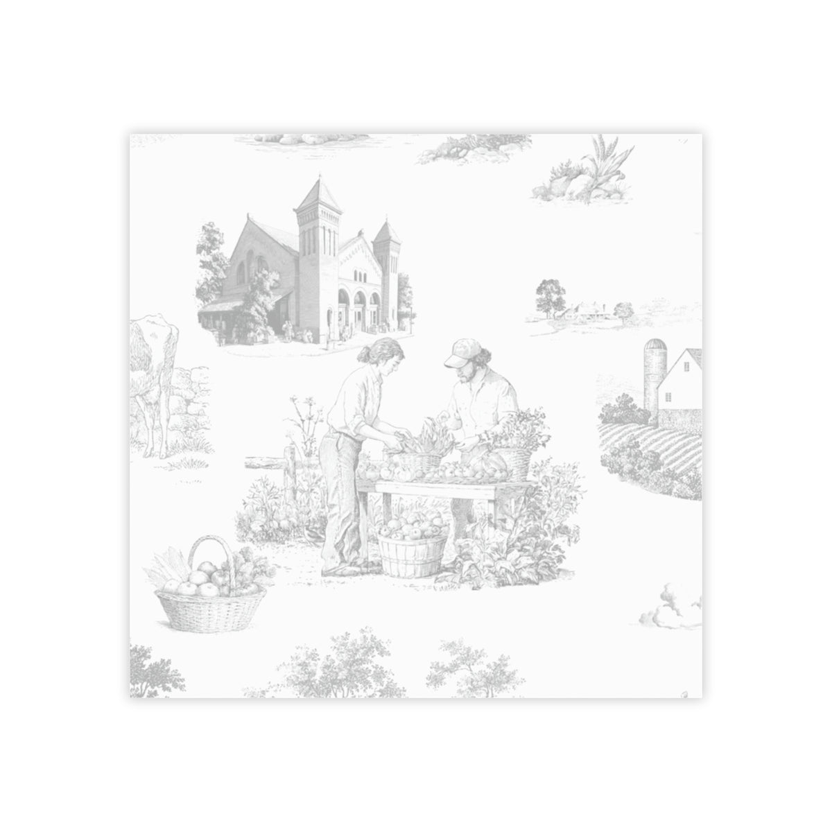 Lancaster Toile - Post-it® Note Pad