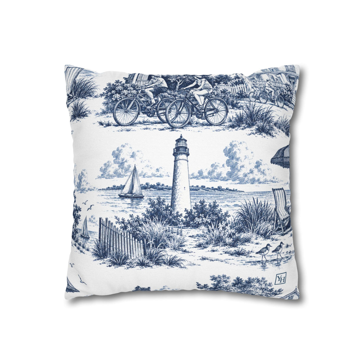 Cape May Toile (Jumbo) - Square Pillowcase