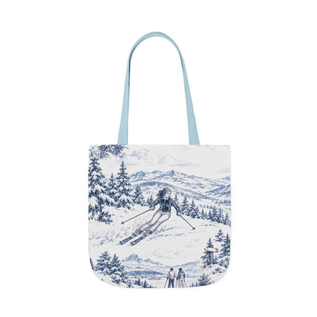 Skiing Toile - Canvas Tote Bag