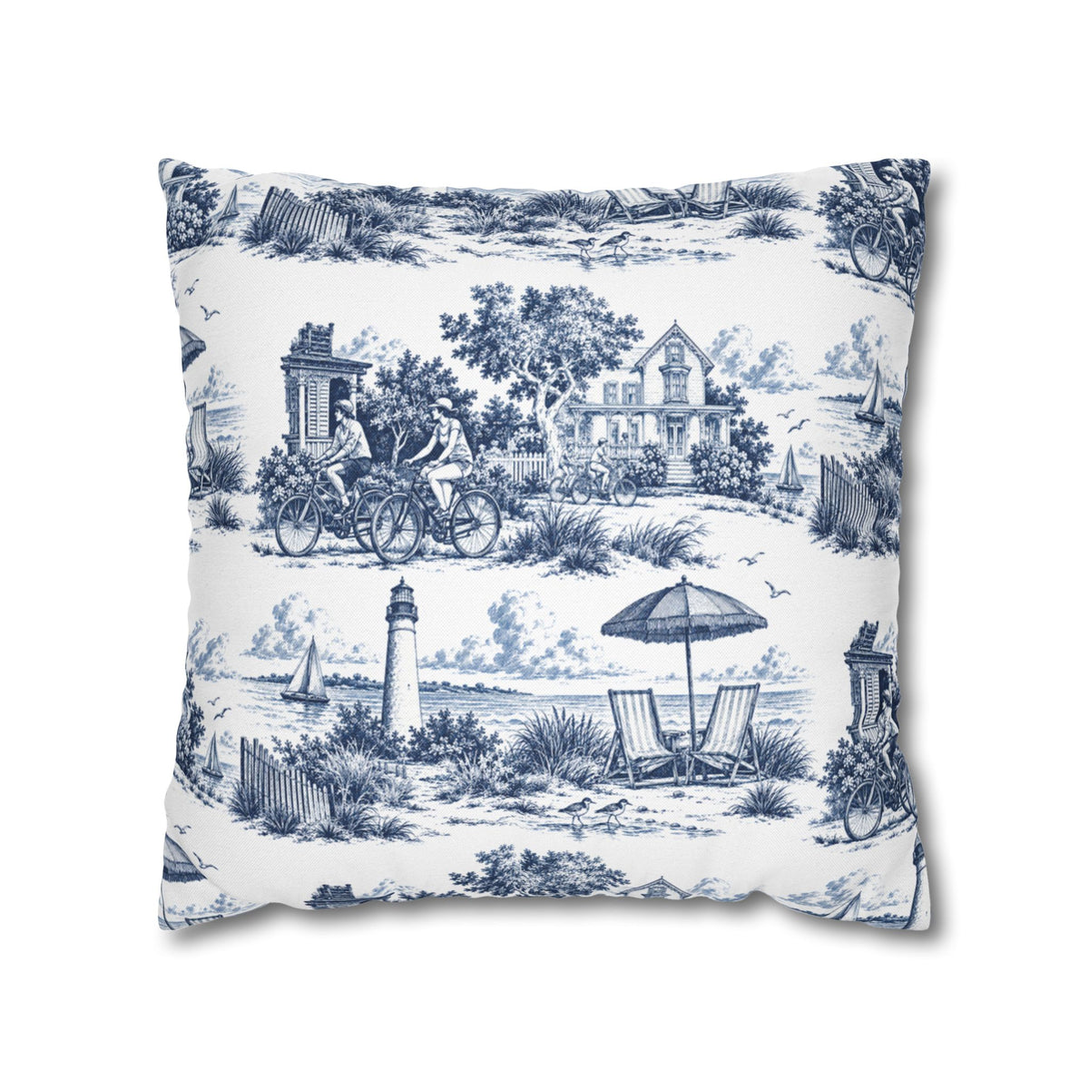 Cape May Toile - Square Pillowcase