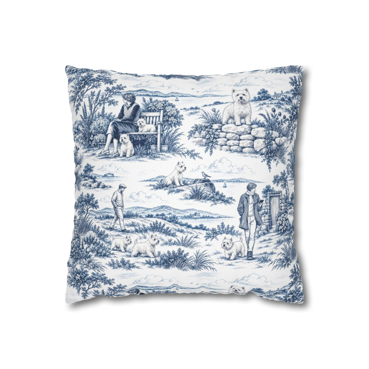 West Highland Terrier Toile - Square Pillowcase